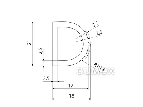 SILIKONOVÉ PROFILY TVARU "D"